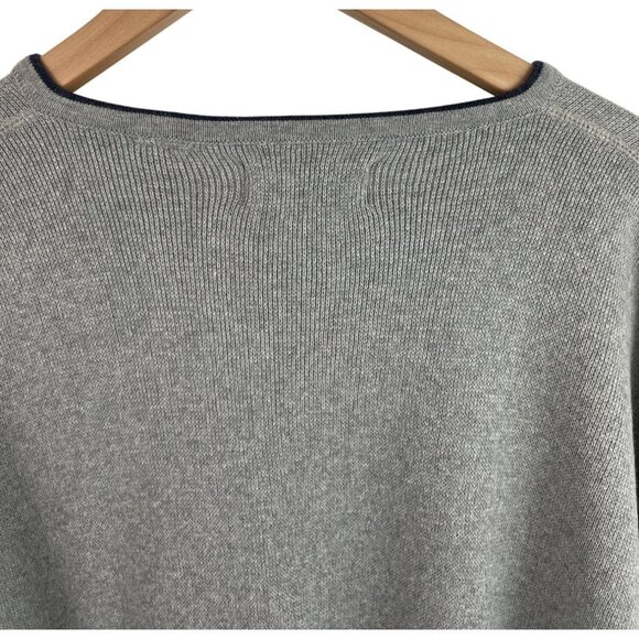 Northern Explorer Mens Large V-Neck Sweater Gray Knit Cotton - Picture 5 of 8